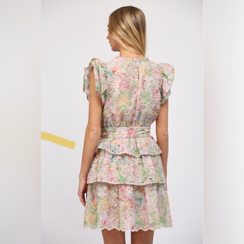 031. EYELET TIERED DRESS - Picture 5 of 10